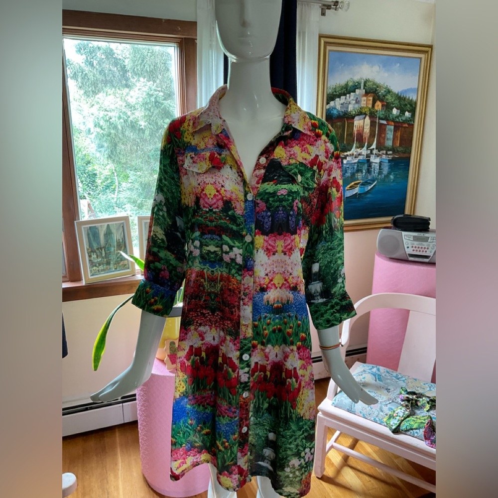 Floral Multicolor Shirt Dress